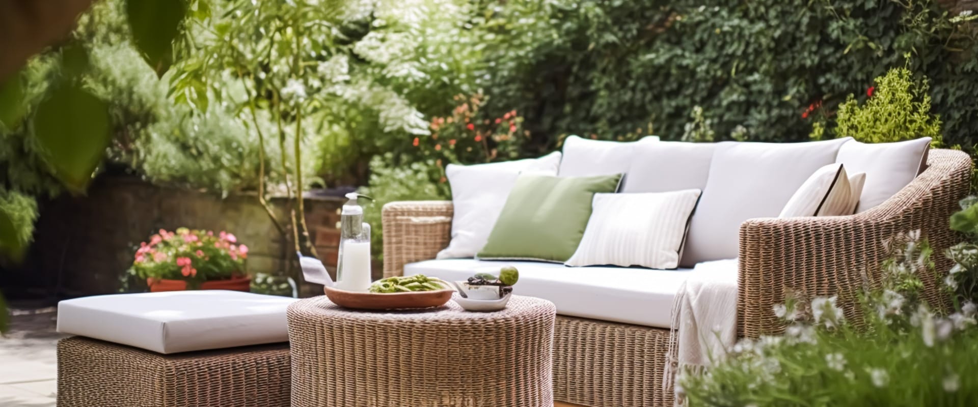 Loungemöbel für den Garten aus Rattan