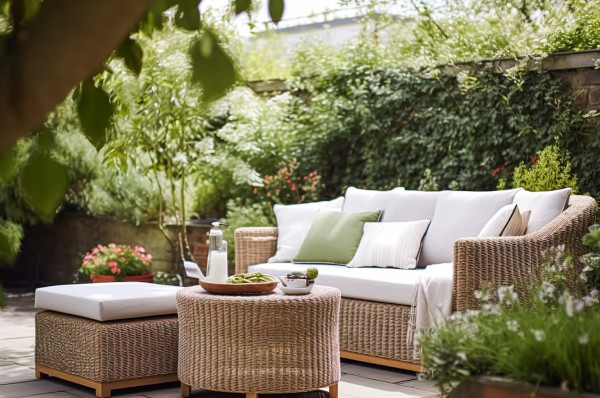 Loungemöbel im Garten in Nürnberg